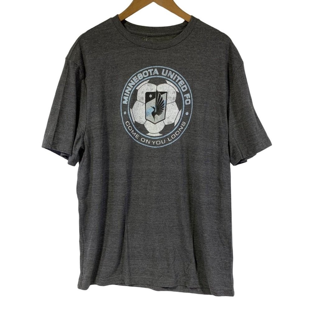 Minnesota United FC MLS Soccer T-Shirt ~ Come On You Loons ~ Gray (XLarge)